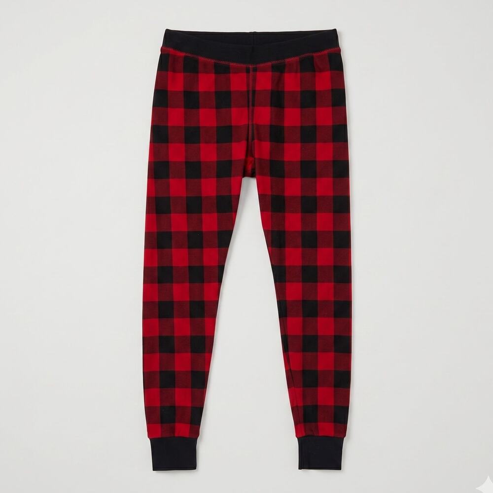 J. Crew Factory Womens Medium Black Red Buffalo Plaid Jogger Pants